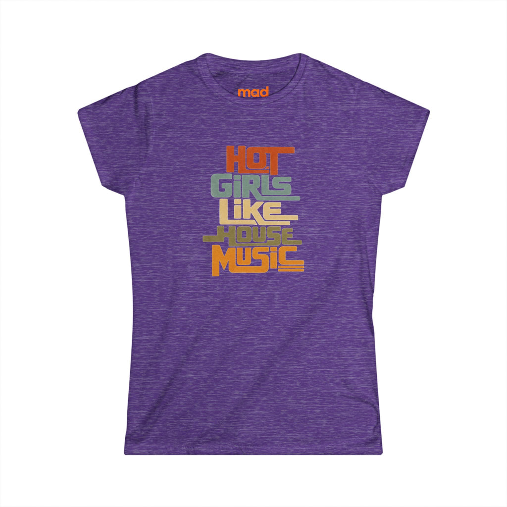 'Hot girls like house' - Girls Fitted Tee