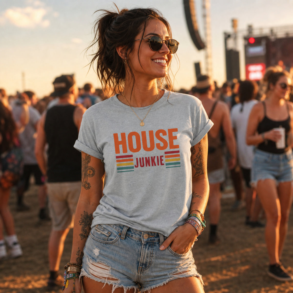 'House Junkie' - Retro - Unisex Tee