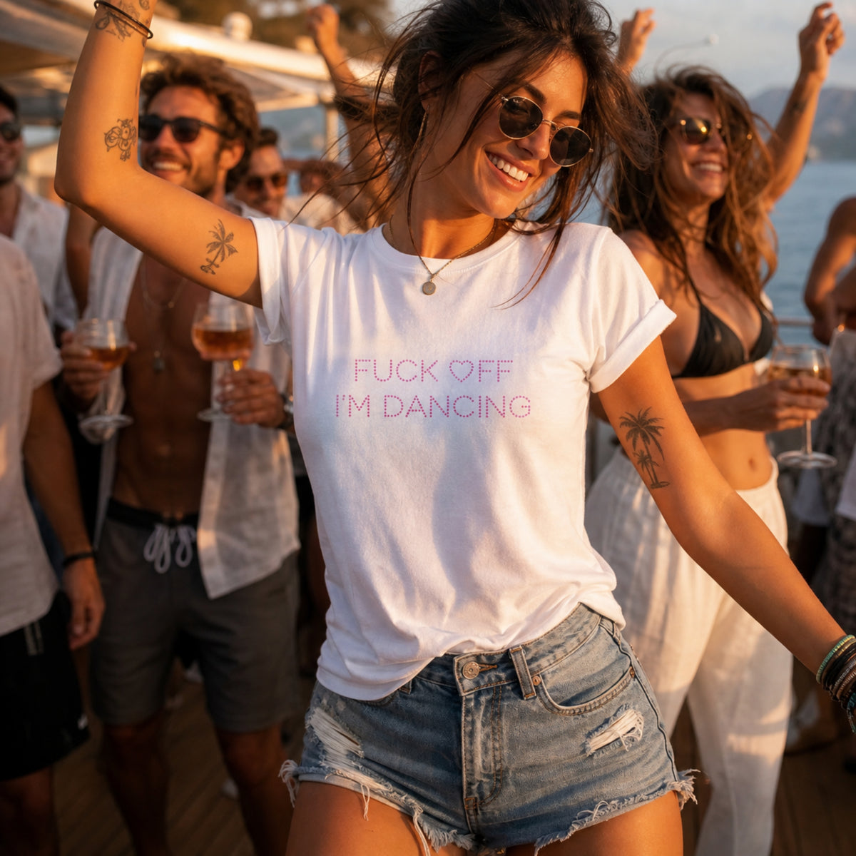 'Dancefloor is for dancing' - Girls Fitted Tee