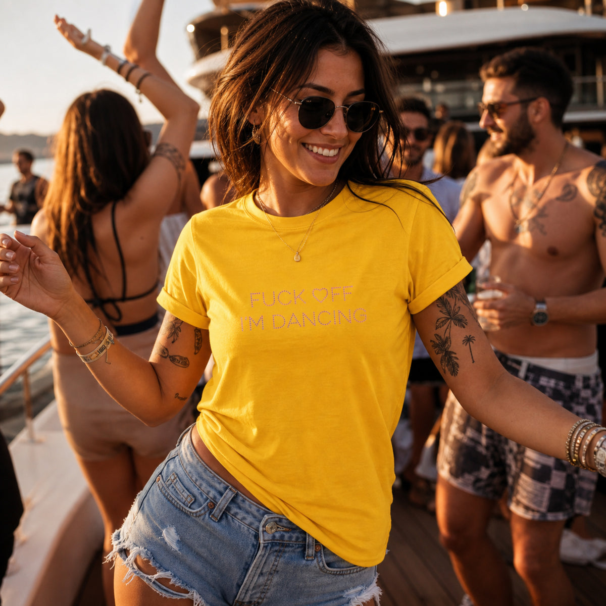 'Dancefloor is for dancing' - Girls Fitted Tee
