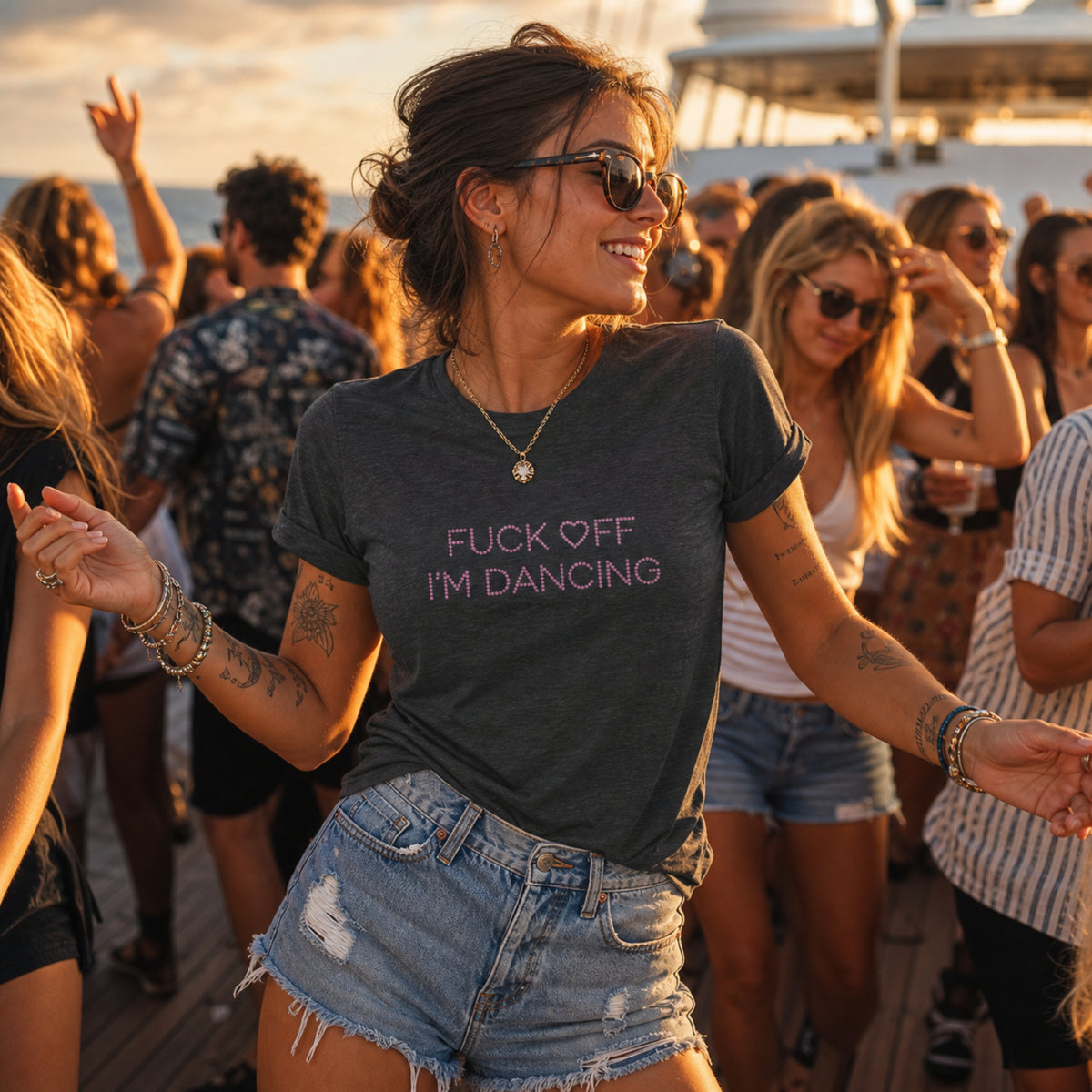 'Dancefloor is for dancing' - Girls Fitted Tee