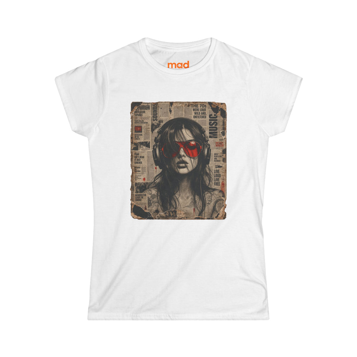 'Old News' - Girls Fitted Tee